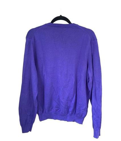 Brooks Brothers  vneck sweater suma cotton purple sweater mens medium