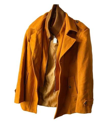 Banana Republic NWT  Jacket 2XL Germany Camel Wool Blend Outdoor Button Ribbed