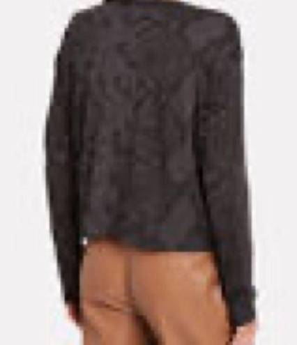 Rag and Bone  Snake Print Long Sleeve Cropped Shirt