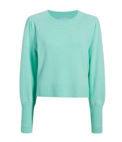 Hill House  Merino Wool Cropped Silvia Sweater In Ocean Wave