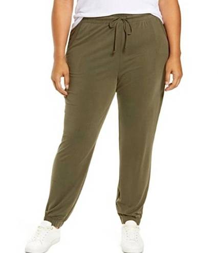 Treasure & Bond New  Soft Modal Knit High Waist Joggers Olive Sarma