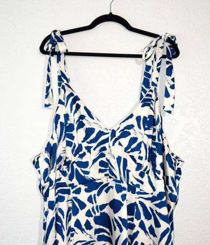 Alexis NWT  x Target Blue Botanical Floral Asymmetrical Hem Dress Size 3X