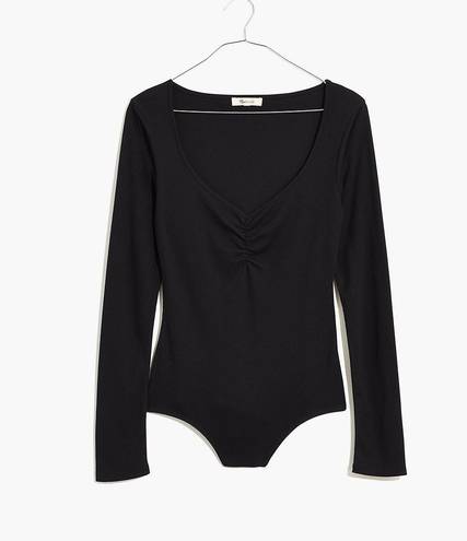 Madewell Sweetheart Thong Bodysuit in Black