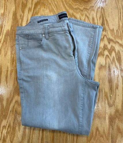 Talbots  Jeans Women's 16W Gray Denim Stretch Slim Ankle Zip Fly 5-Pockets B62