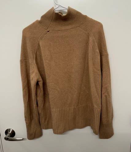 Everlane Cashmere Tan Turtleneck Sweater