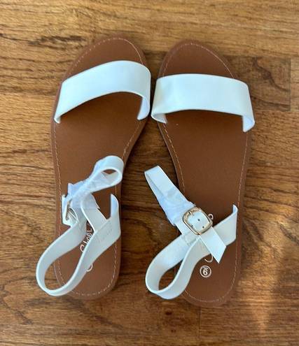 Shoe Land white sandals 