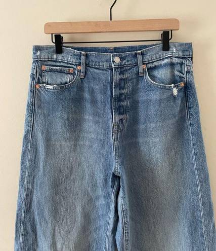 Gap  Women’s Wide Leg Sky High Rise Denim Jeans in Medium Indigo Size 12