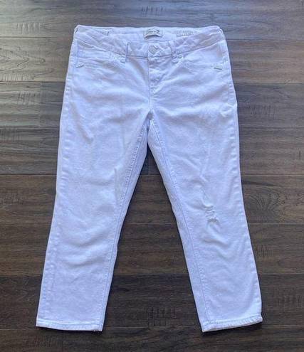 7 For All Mankind  Cropped Jeans Women’s Size 6 White Easy Fit