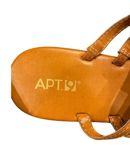 Apt. 9  Metal Cuff Flat Brown Thong Sandals Size Large 9/10