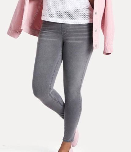 Betabrand  Petite Size PS Yoga Denim Skinny Jeans Gray Pull On Stretch Mid-Rise