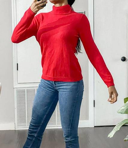 Charter Club  100% Cashmere Turtleneck Sweater Color Red, Size small NWT