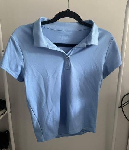 DKNY Blue Athletic Collared Tee