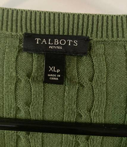 Talbots Cotton Cable Knit Cardigan Sweater