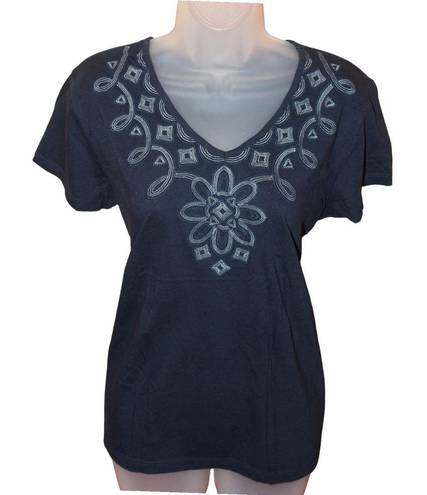 Carolyn Taylor  embroidered short sleeve tee size XL