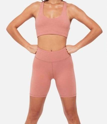 Mate the Label NWT  Rose Pink Organic Stretch Biker Short - Size XS