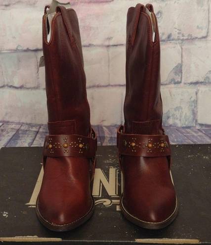 Dingo  - Dl 251 appaloosa wine tall cowboy boots w/ harness size 6.5 NIB