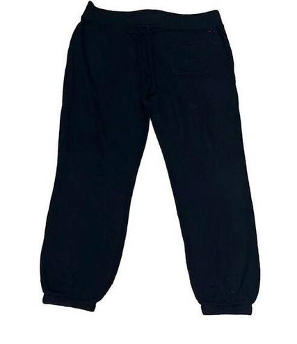 n:philanthropy  Womens Large Distressed Jogger Sweatpants Black Pockets NWT