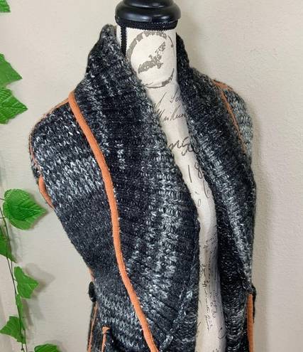 Greylin  Anthropologie Black Gray Sweater Vest