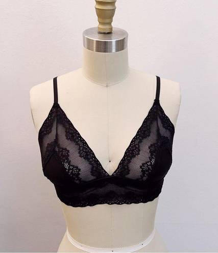 Natori  Lace Bralette Mesh Black Bra