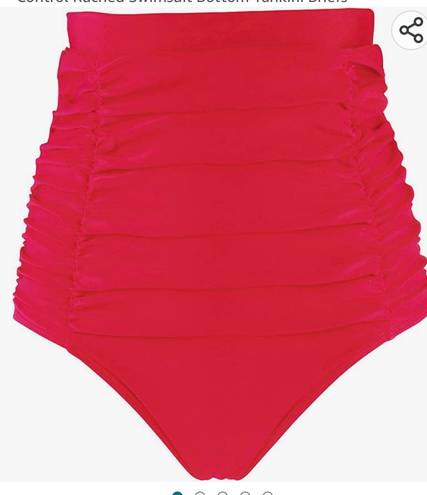 Relleciga Women's High Waisted Bikini Bottom Tummy Control Ruched Swimsuit Bottom Tankini Briefs