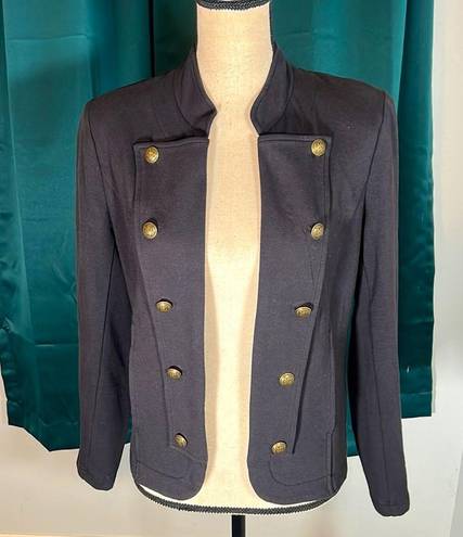 Tommy Hilfiger  Military Band Button Blazer Jacket Women Small Blue New NWT