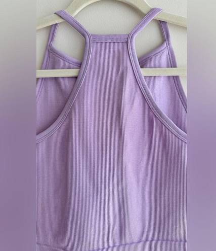 Krass&co J.o& Light Support Seamless Rib Knit Tank Top, Lilac/Lavender Tank, Size M-L