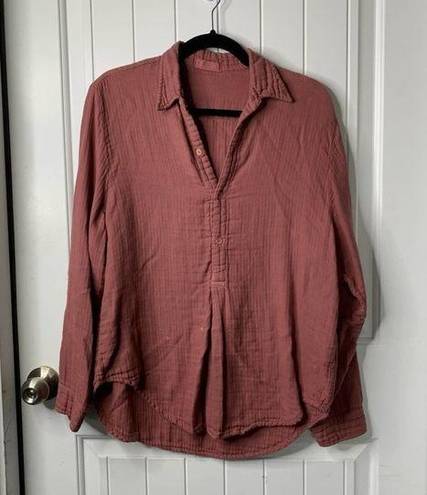 CP Shades  cotton pullover long sleeves blouse size XS lagenlook