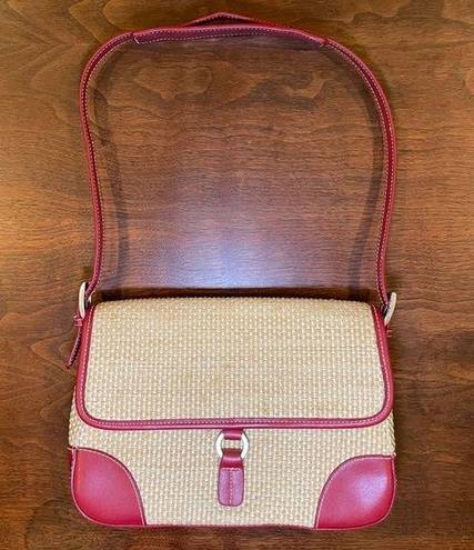 Ratan Vintage Red and Tan Purse