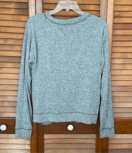 KLD Signature Boutique  Gray Crewneck Front Knot Long Sleeve Sweater Size Large