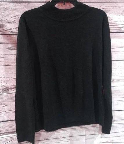 Sag Harbor  Vintage Women's Black Acrylic Turtle Neck Long Sleeve Sweater Size L