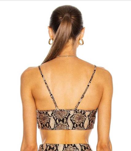 A.L.C. Bandier Scoop Neck Python Snakeskin Sports Bra XS NWT