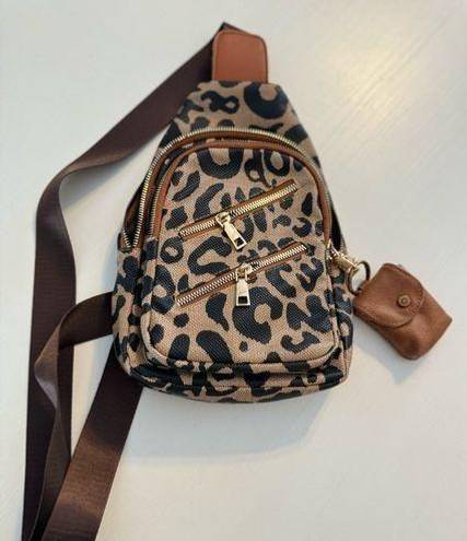 Leopard print Crossbody Sling Bag