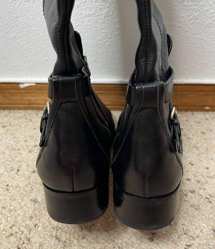 Coach  Elm Black Mahogany Leather Riding Boots Size 9