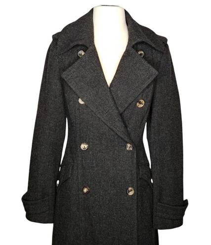 All Saints Spitalfields Boni Wool Double Breasted Pea coat Jacket size 8