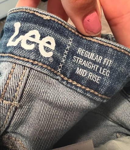 Lee Straight Leg Mid Rise Jeans