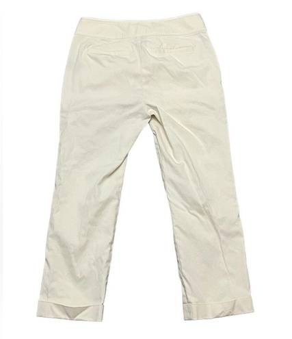 Ralph Lauren lauren  Ivory Low Rise Straight Leg Cropped Womens Chino Golf Pant 4