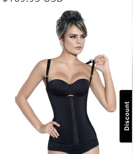 Highest Compression Open Bust Waist Shaper, 6x Black Size 24W