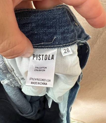 Pistola  Cassie Super High Rise Straight Leg Distressed Jeans Ripped Size 28