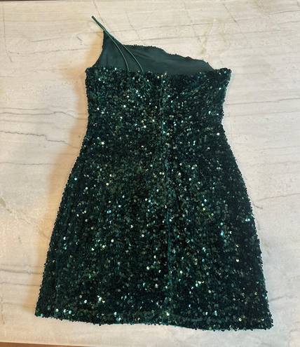 Midnight Doll Mini Green Sequin Velvet Dress