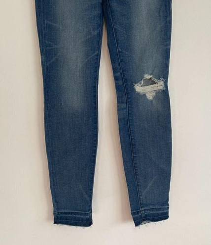 J.Crew NEW NWT  8" Toothpick Jean Newcastle Wash Let Down Hem Ripped Skinny 25