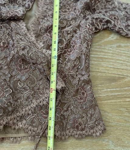 Chetta B  Gold Lace Wrap Going Out Top or Jacket in size 10