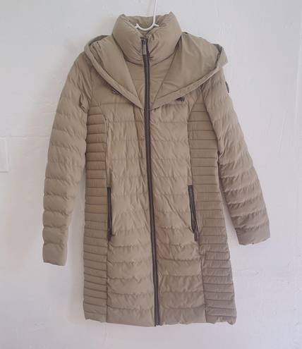 Michael Kors Long Beige Puffer Coat