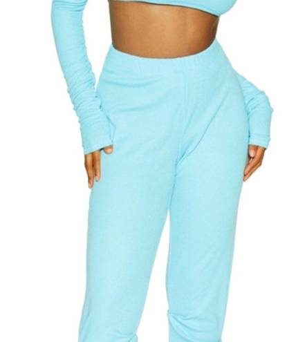 Naked Wardrobe NWT  Blue Thermal On the Run Jogger