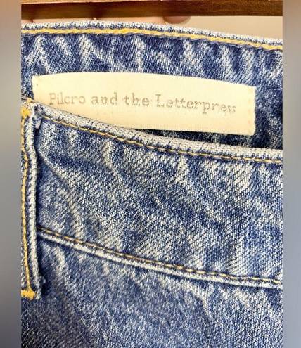 Pilcro and the Letterpress Anthropologie  Hyphen Boy Fit Fringe Crop Jeans 28