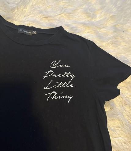 Pretty Little Thing T Shirt Dress Black Size 6