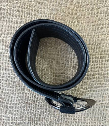 White House | Black Market WHBM Wide Black And Gray Leather Suede Belt S 27-31 Inches 