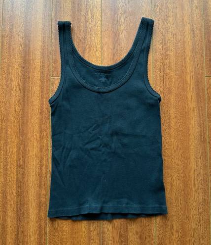 Brandy Melville black ribbed tank top