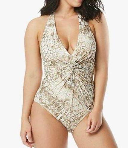 Coco reef  Contours Crocodile Twist Shaping One-Piece Swimsuit