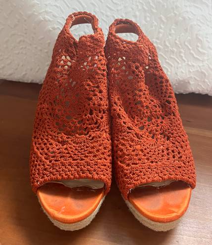 Vince Camuto Orange Wedges