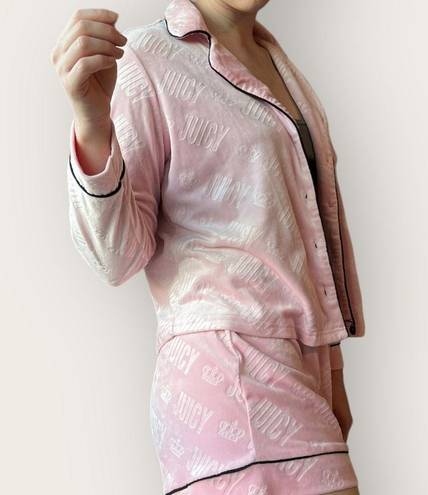 Juicy Couture  Velour Velvet Pink PJ Set Size M